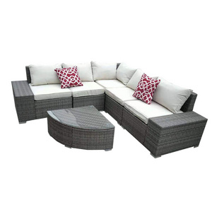 Garden Set Sectional Sofa Furniture Outdoor Dining Table and Sofa Rattan Sofa Set Garden Furniture Outdoor Bench Set with Table