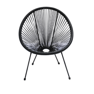 Indoor Outdoor Leisure Metal Steel Luxury Furniture Oval Weave Lounge Patio Wicker Bistro Chairs Set Rattan Acapulco Stack Chair