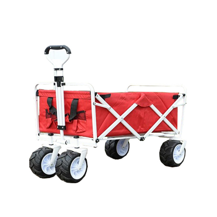 Outdoor Big Wheel Folding Wagon Trolley Big Wheel