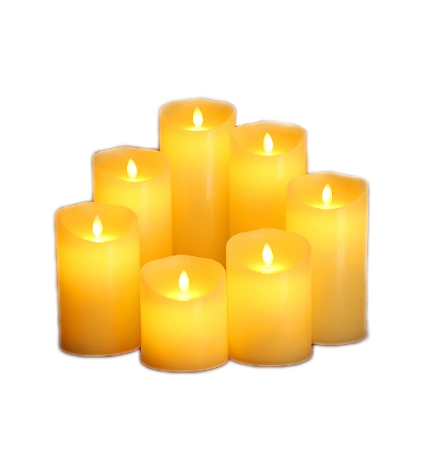 LED Flameless Candles  Real Wax Pillar Battery Operated Candles with 10-Key Rey Remote Control and Cycling 24 Hours Timer