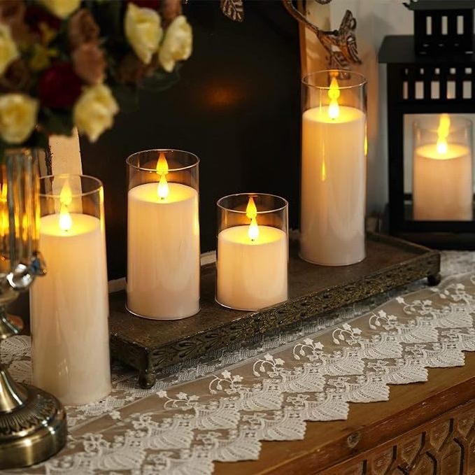 Flameless LED Candle Battery Operated Tea Lights for Wedding Centerpiece Table Decor Funeral Halloween Christmas Home Decoration