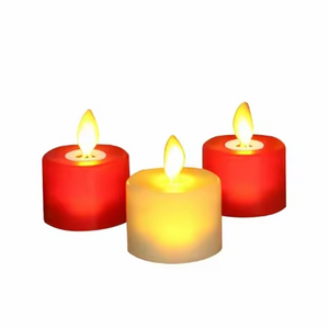 Candles - Flameless- Tea - Light  Flameless Candles, Electric Votive Candles, Battery Operated LED Tealight for Wedding