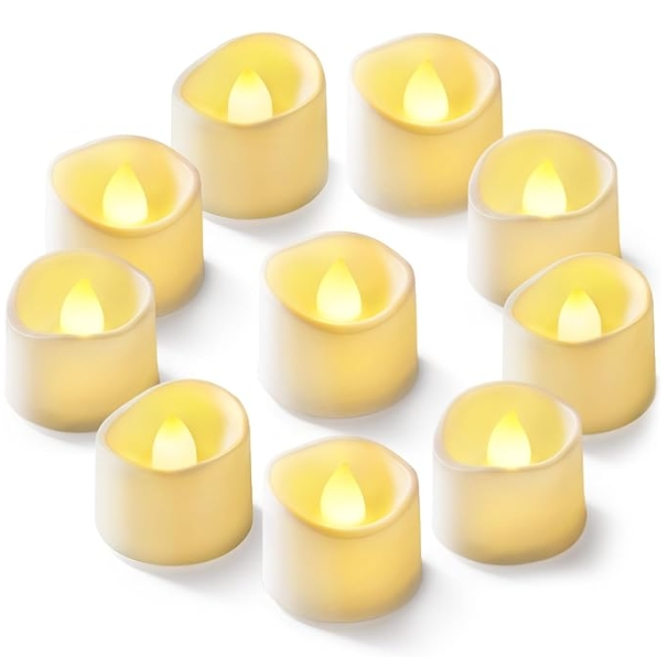 12-Pack Flameless LED Tea Lights Candles Battery Operated, 200+Hour Electric Candles for Votive, Anniversary, Wedding