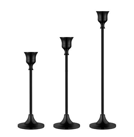 6  pack Candlestick Holders Taper Metal Candle Holder for Candlestick Black Candelabra Candle Holder Easter Vintage Candle Stick