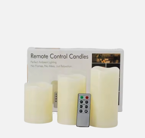 LED Flameless Candles  Real Wax Pillar Battery Operated Candles with 10-Key Rey Remote Control and Cycling 24 Hours Timer