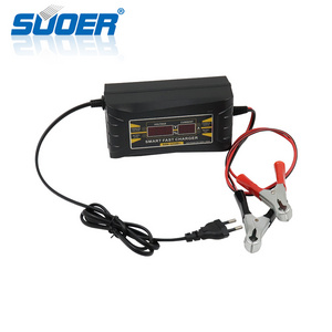 Suoer digital display smart intelligent 12V 10Ah car battery charger