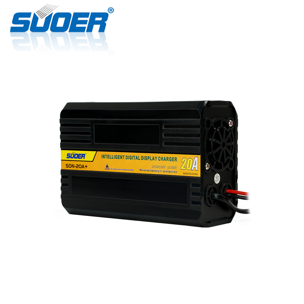 Suoer Digital Display 20A 12 Volt 24V  auto smart solar battery charger