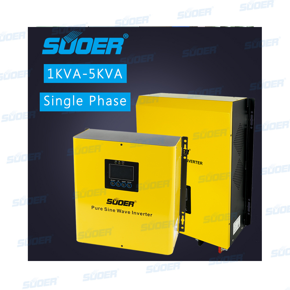 Suoer 1500VA 12v Pure Sine Wave Inverters Low Frequency Solar Power Inverter with AC charger solar inversor