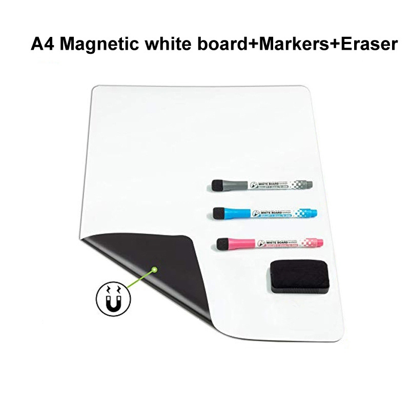 Office Magnetic White Drawing Board PET DIY Eraser Rubber Magnet Children Wall Sticker