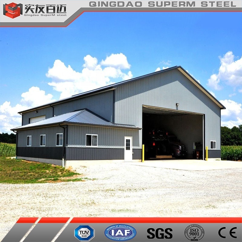 Prefabricated House Light Steel Structure Frame Prefab Warehouse Sheds Kits Barndo Metal Barn