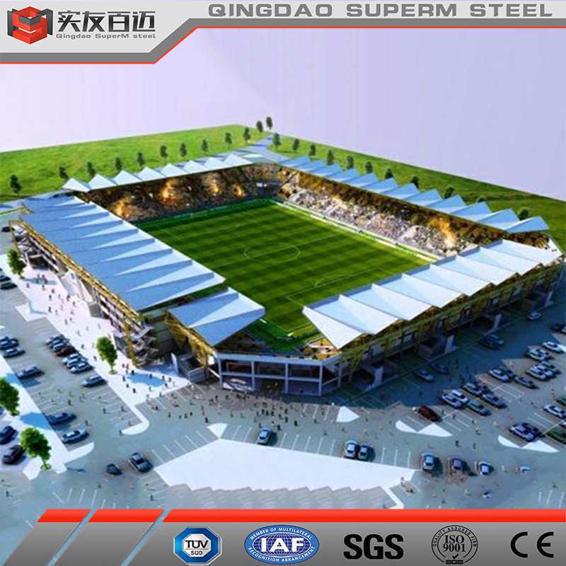 Low Cost Light Space Frame Prefab Sport Center Stadium Hall Construction Building Prefabricated Steel Structure Stadium