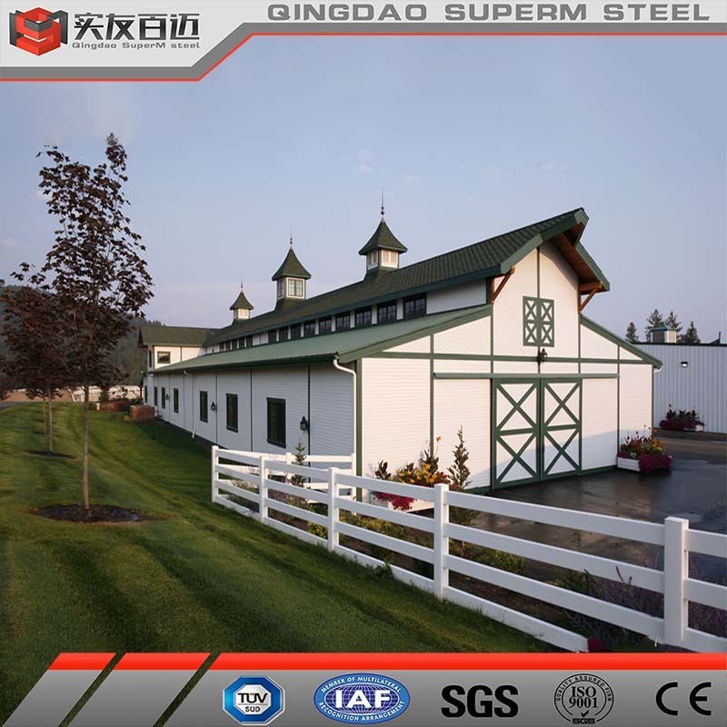 Prefabricated Construction Agricultural Building Light Steel Structure Horse Barn