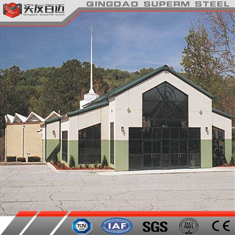 Pre Engineering Customize Design Steel Structure Metal Church Building