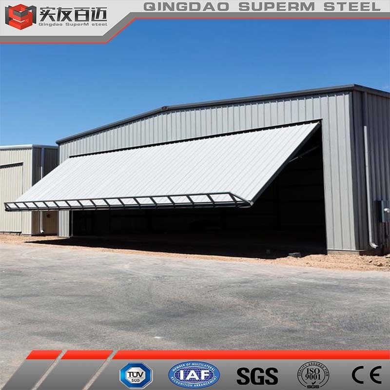 Prefabricated Steel Construction Building Prefabricated Steel Structure Aircraft Hangar  with Insulation Sandwich Panel