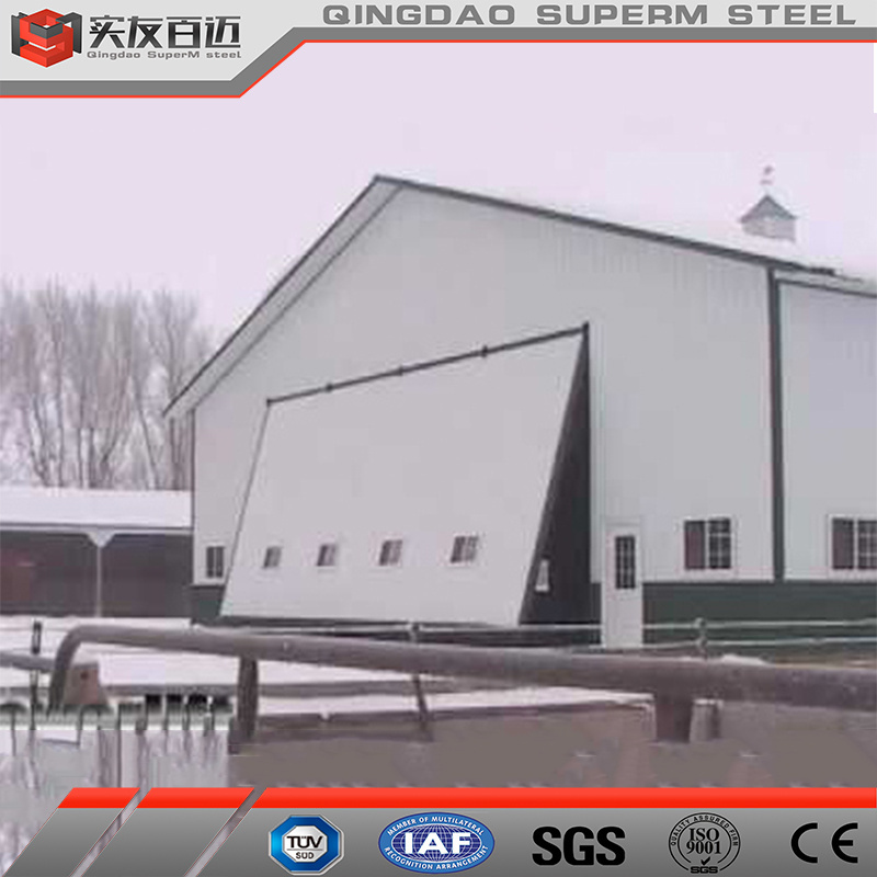 Prefabricated Steel Construction Building Prefabricated Steel Structure Aircraft Hangar  with Insulation Sandwich Panel