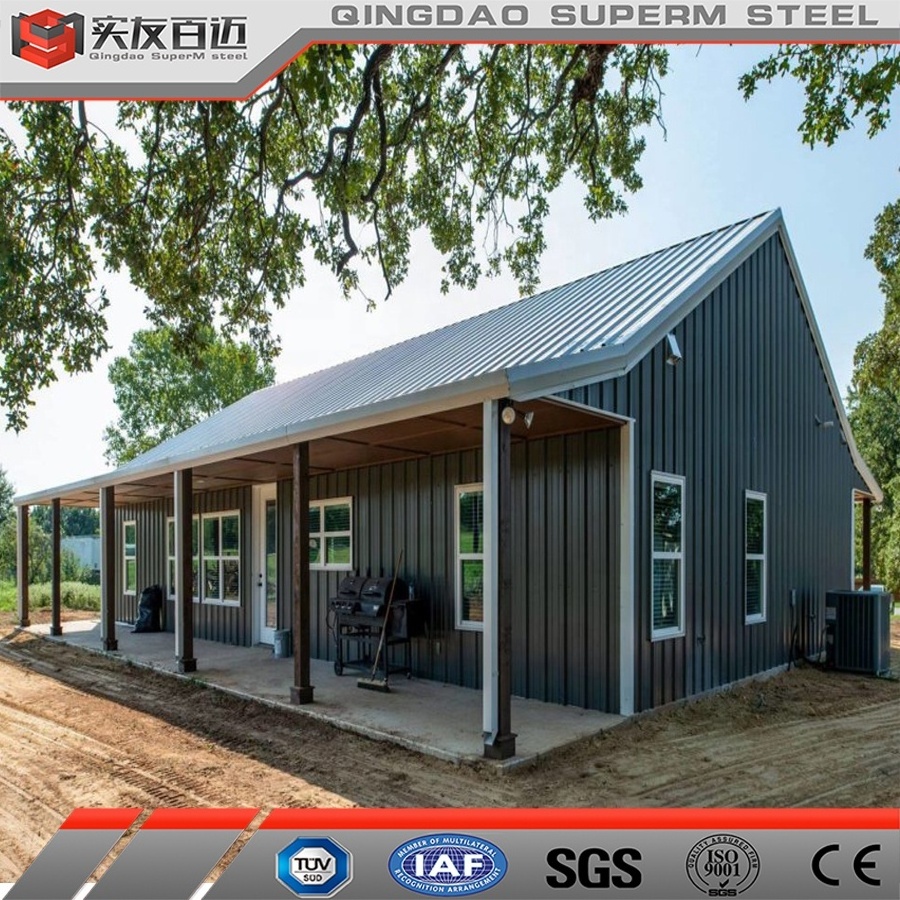 Prefabricated House Light Steel Structure Frame Prefab Warehouse Sheds Kits Barndo Metal Barn