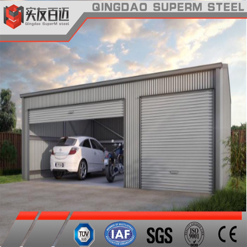 Modern Prefabricated Metal House Light Steel Structure Frame Carport Shed Garages For Sales