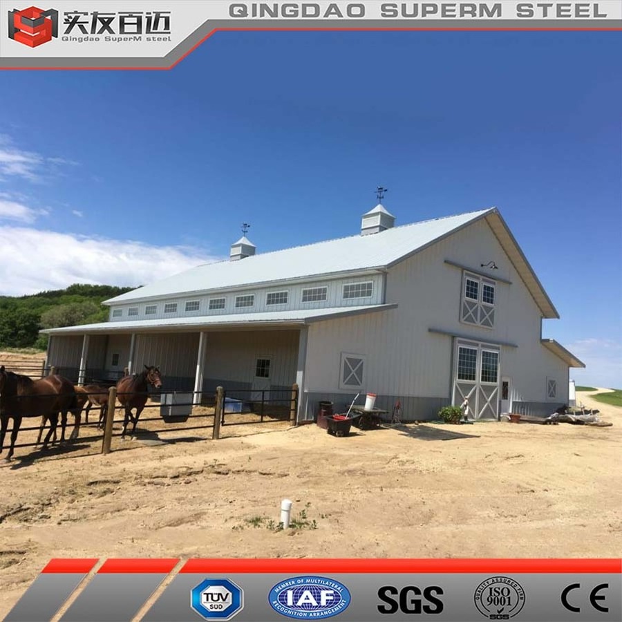 China Factory Directly Price Steel Horse Stall Metal Barn Dutch Door Steel Frame Horse Stables