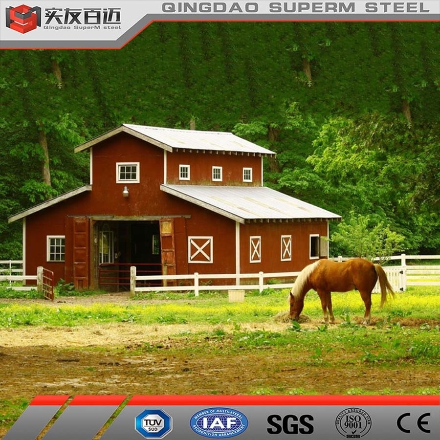 China Factory Directly Price Steel Horse Stall Metal Barn Dutch Door Steel Frame Horse Stables