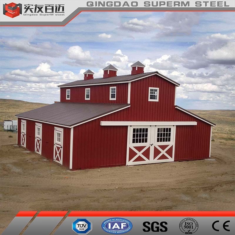 Prefabricated Construction Agricultural Building Light Steel Structure Horse Barn