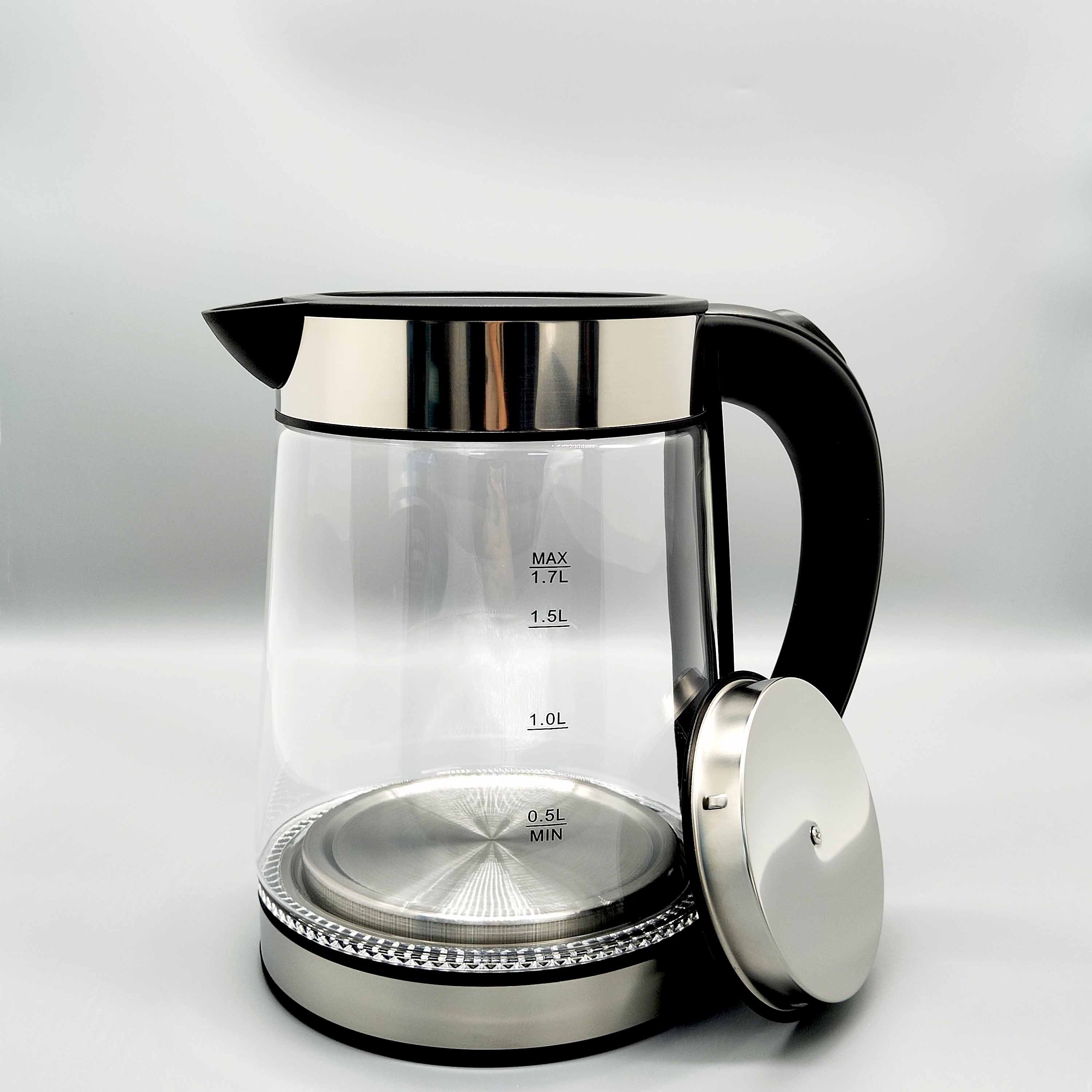 New Arrival 1.2L 1.8L Tea Water Fast Boil Hot Kettles Cordless Glass Electric Kettle