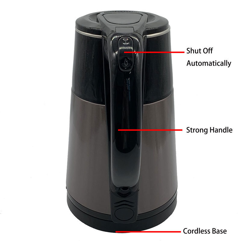 Double layer Cool Touch & Cordless Overheating Protection electric kettle stainless steel