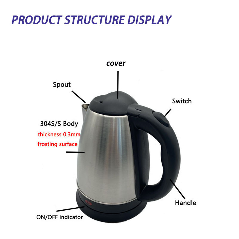 2022 hot sale home appliance tea maker 1.8L electric kettle stainless steel sutai with temperature control