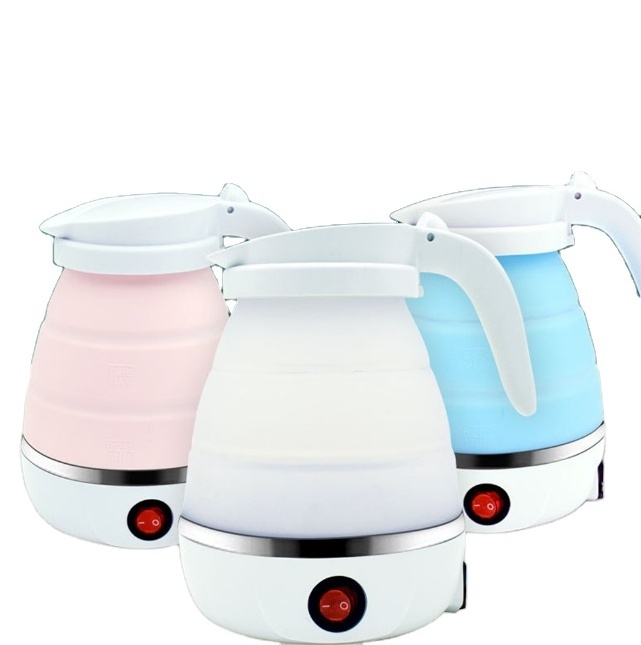 Sutai new design small mini foldable timer silicon electric kettle for travel travellers