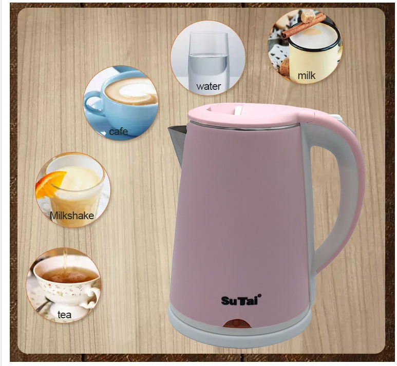 best big certified 304 stainless steel electric kettle blue white pink colour 1.8l  electric kettle for household