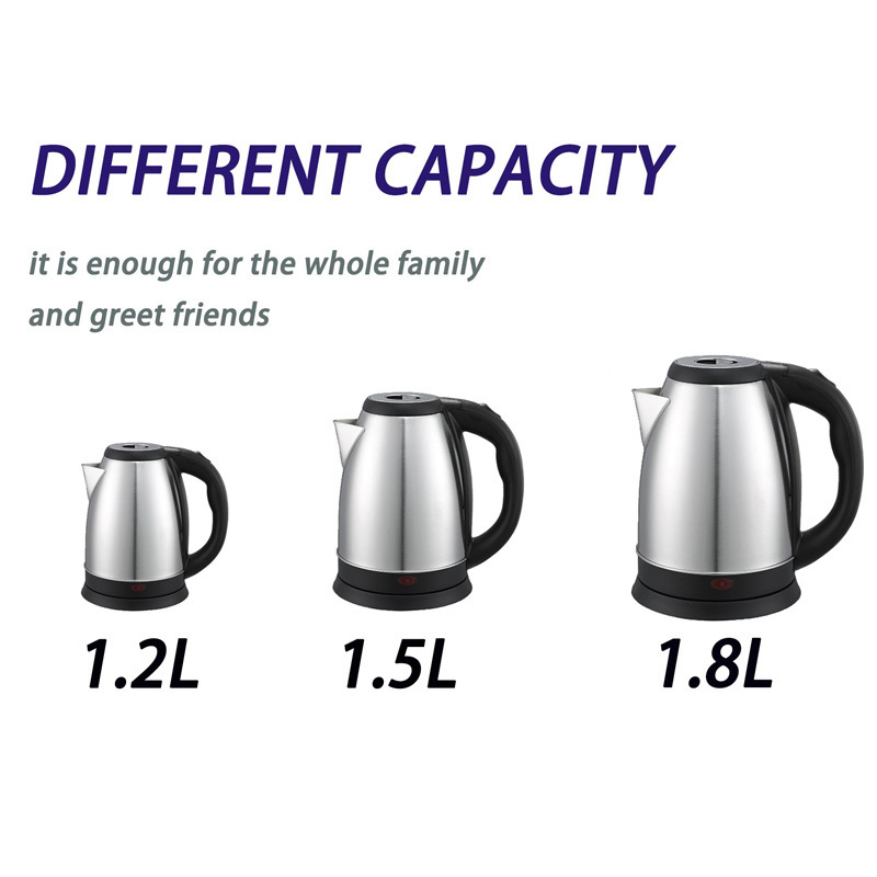 China new design big sale retro stainless steel hot water tea heating 1.8 liters electric kettle with switch for boiling water