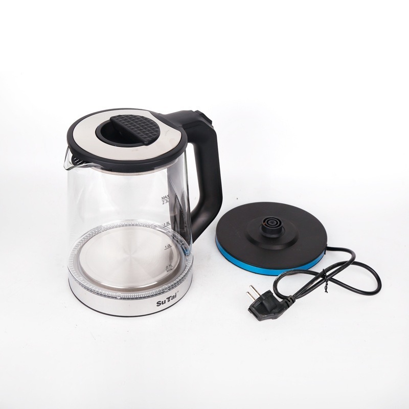 2024 hot sale fashionable new design 1.8 Liter  glass  electric jug kettle