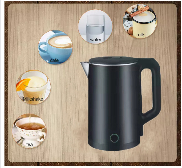 2023 high quality cordless base electric kettle black green yellow 0.8l 1.7l 2.3l with heating jug for kitchen