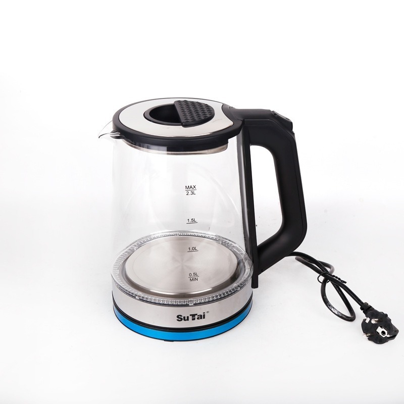 2024 hot sale fashionable new design 1.8 Liter  glass  electric jug kettle