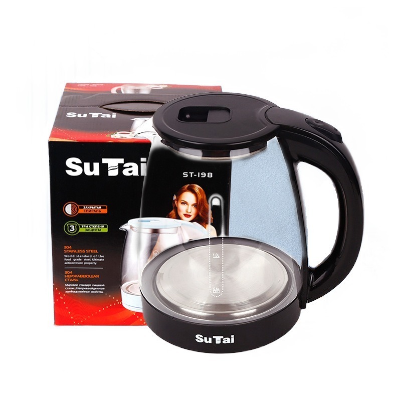 Wholesale price Keep warm function  Electric tea kettle glass pyrex clear glass electric kettle