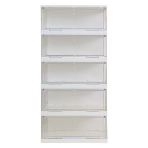 Easy Install Modern Designs Shoe Rack Furniture Storage Cabinet Transparent Plastic PET Shoe Rack