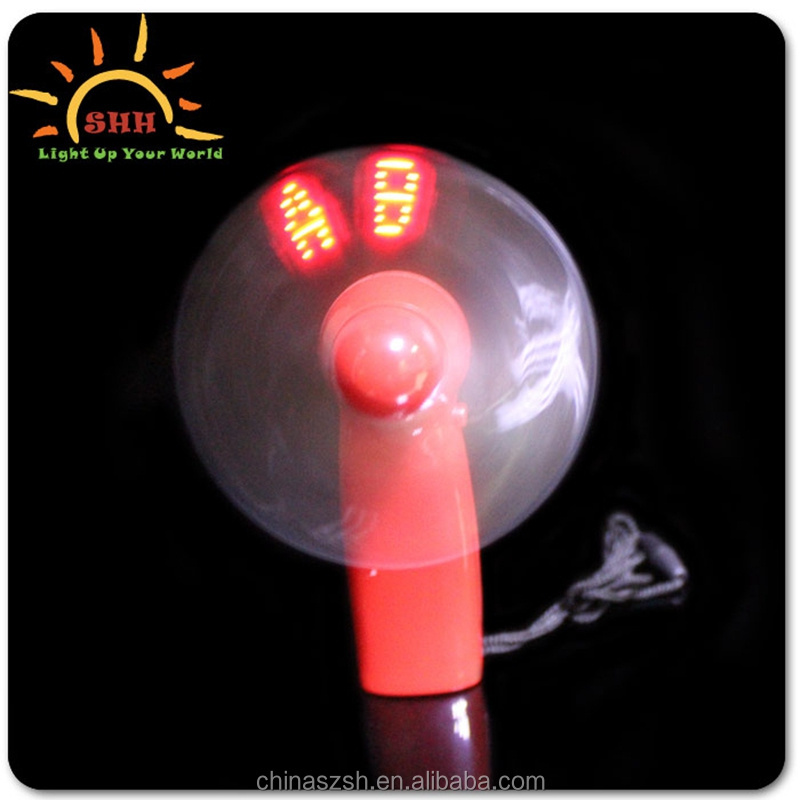 New Products Mini Portable Handy Led Custom Message Battery Fan, Led Display Handheld Mini Electric Fan