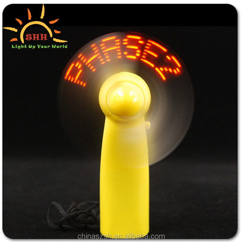 New Products Mini Portable Handy Led Custom Message Battery Fan, Led Display Handheld Mini Electric Fan