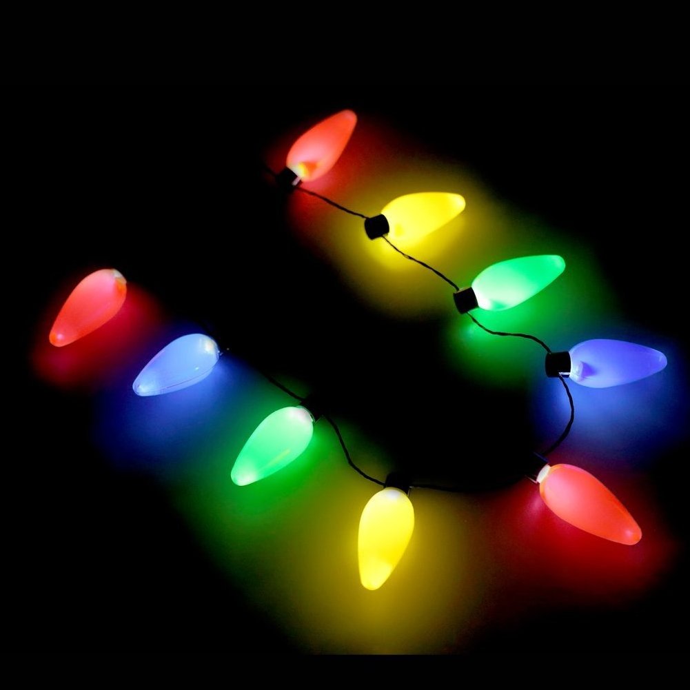 Funny Party LED light up  Mardi Gras Beads Necklaces  for Carnival, Halloween