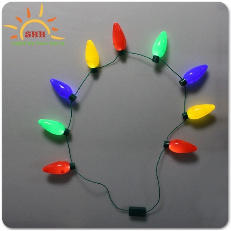 Funny Party LED light up  Mardi Gras Beads Necklaces  for Carnival, Halloween