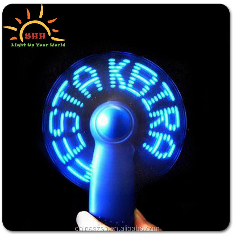 New Products Mini Portable Handy Led Custom Message Battery Fan, Led Display Handheld Mini Electric Fan