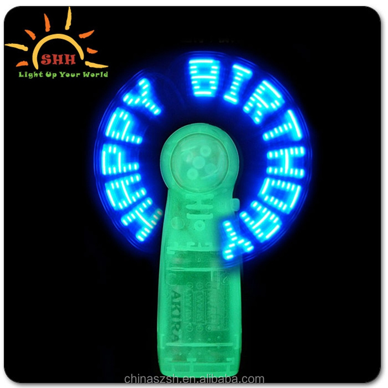 New Products Mini Portable Handy Led Custom Message Battery Fan, Led Display Handheld Mini Electric Fan