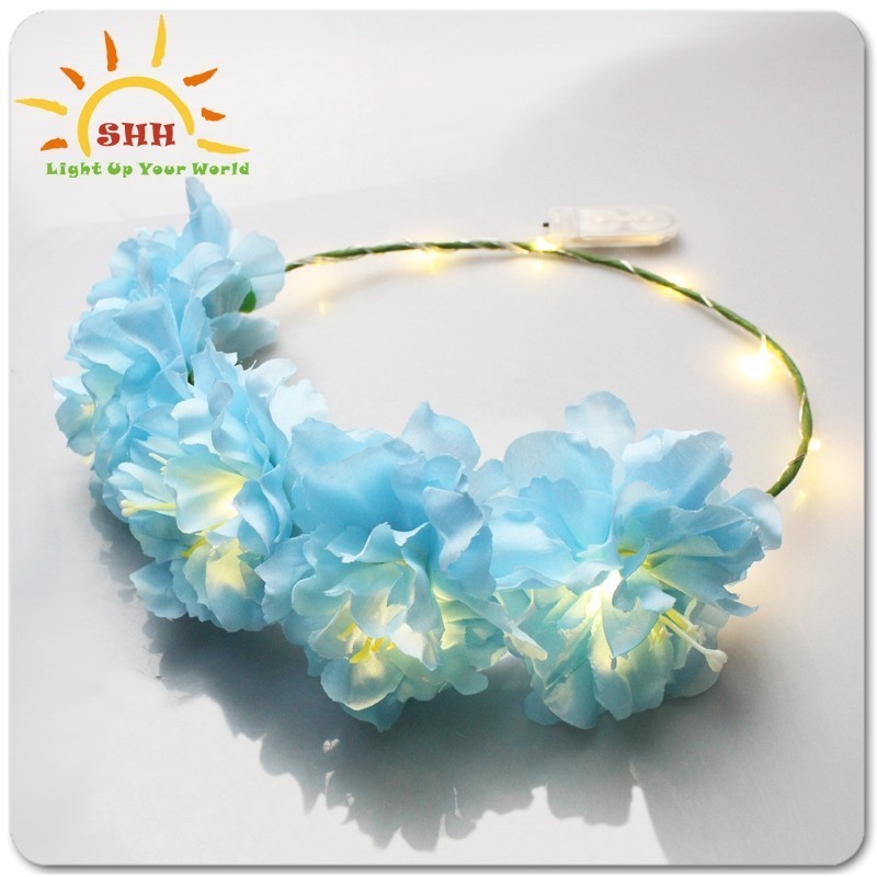 Concert Candy Light Up LED Flower Crown - Rainbow Rave Wormhole Prism Diffraction