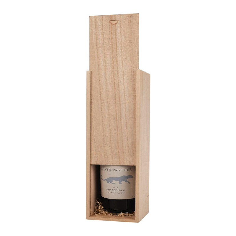 My Gift  Decorative Wine Gift Box, Wood Wine Box with Latched Lid, Liquor Bottle Storage Carrying Case