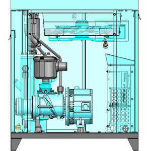 TC single stage PM frequency inverter Oil cooled compact type screw air compressor for 7.5 15 22 37KW