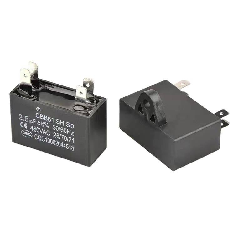 Fan Motor Run Capacitor CBB61 250V  Cable Lead SH 50/60HZ Electrolytic Capacitor For Switching