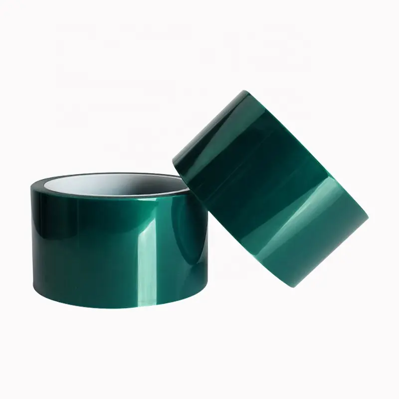 PET Tape Painting Powder Coating Anodizing Circuit Board Green Polyester Hi-Temp Masking Tape with Silicone Adhesive