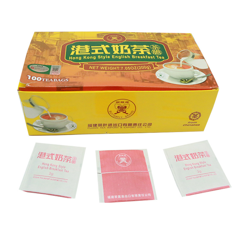 FC10 wholesale factory price cha chinese 200g Hong Kong Style English Breakfast BT830 Black Tea Teabag