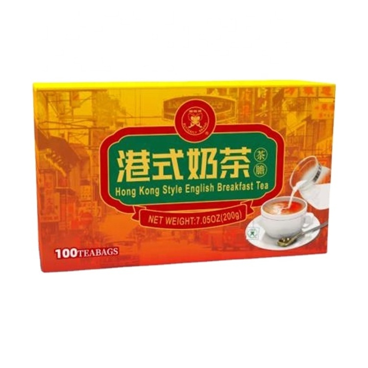 FC10 wholesale factory price cha chinese 200g Hong Kong Style English Breakfast BT830 Black Tea Teabag