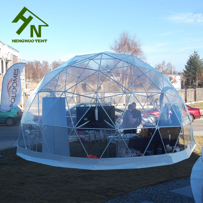 Transparent Cheap price 5m diameter geo igloo dome tent with PVC cover