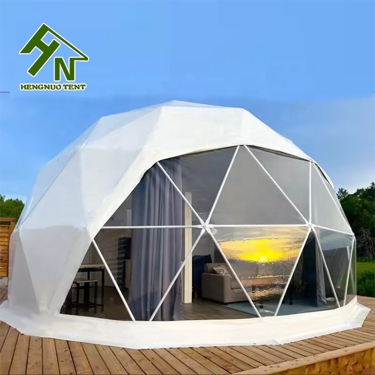 New Outdoor Luxury Igloo House Glamping Hotel Camping Resort Village Coffee House Geodesic Kit With Bathroom Round Dome Tent